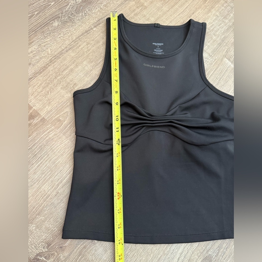 Girlfriend Collective Twist Top Quinn Tank Black Medium - Picture 5 of 6